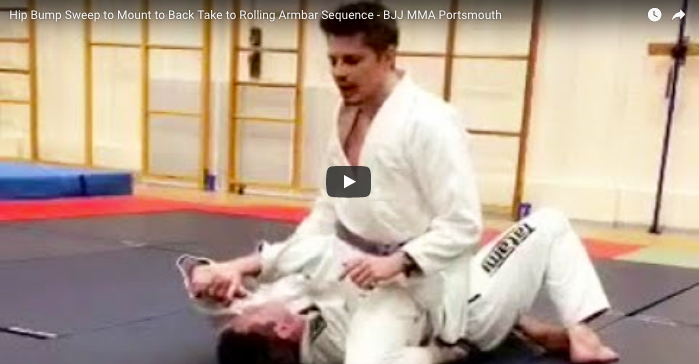 Hip Bump Sweep to mount to Back Take to Rolling Armbar